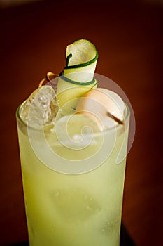 Cucumber Martini.Ketel One Vodka, Fresh Cucumber, Lychee Juice & Fresh Lemon Juice