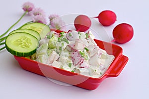 Cucumber radish salad