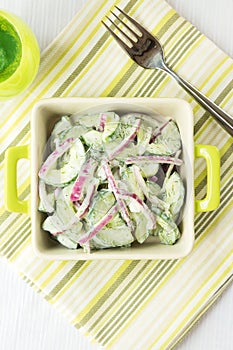 Cucumber and Red Onion Salad