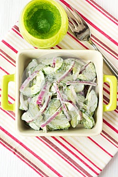 Cucumber and Red Onion Salad