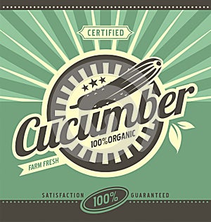 Cucumber retro ad concept photo