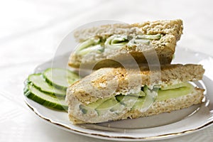 Cucumber sandwich photo