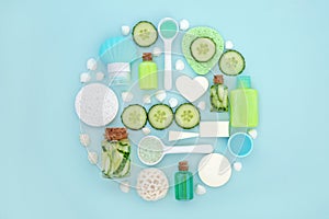 Cucumber Skin Care Products for Cleansing Spa