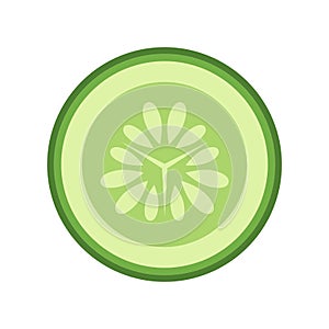 Cucumber slice icon. Cucumber vector.