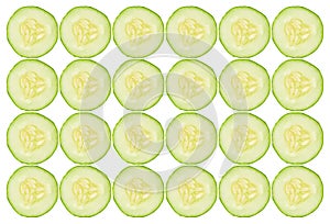 Cucumber slices background