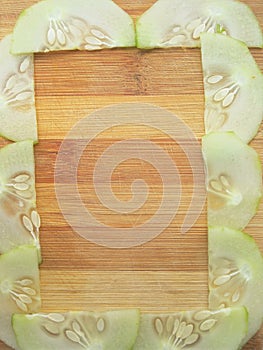 Cucumber slices frame