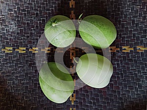 cucumber suri after harvest ( cucumis Mel L Var Reticulatus Naudin ).