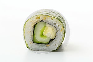 Cucumber Sushi Rolls, Kappa Maki, Japanese Food, Vegan Rolls with Cucumber, Rice, Avocado, Nori
