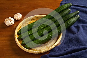 Cucumber on the table
