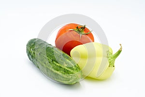 Cucumber, Tomato and Bell Pepper