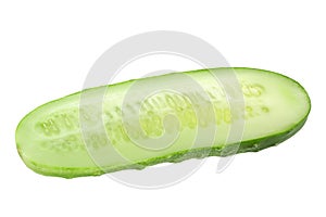 Cucumber vegetable closeup on white