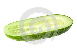 Cucumber vegetable closeup on white