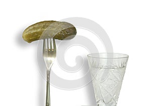 A cucumber and vodka
