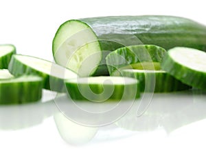 Cucumber on White