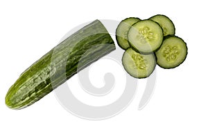 Cucumber on a White Background