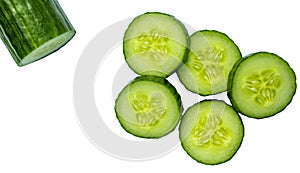 Cucumber on a White Background