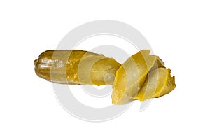 Cucumber on a white background. Isolate PNG. Salad. meat. cheese.