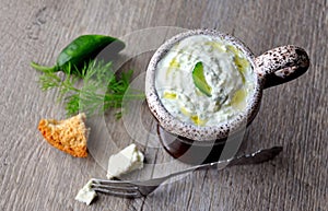 Cucumber yoghurt dip (Tzatziki)