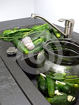 Cucumbers preservation photo