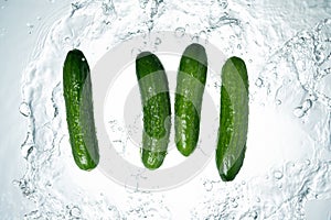 Cucumbers Water Splash