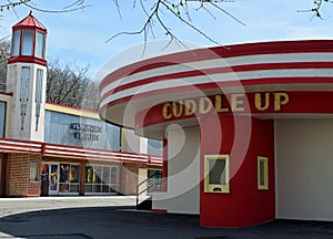 1940s art deco signs and buildings, Glen Echo Park, Maryland