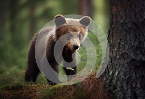 Cuddly woolly bear. Generate AI