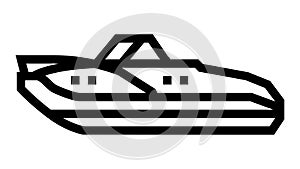 cuddy cabins boat line icon animation