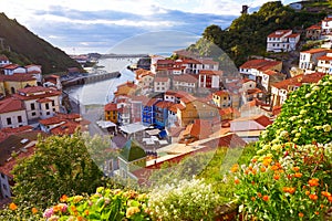 Cudillero village in Asturias Spain