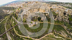 CUENCA, Casas colgadas hanging houses. Spanish City Tourism.