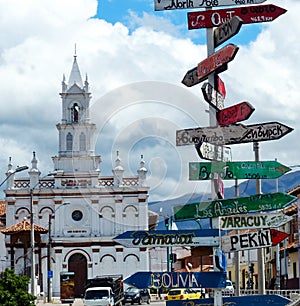 Cuenca, Ecuador. View of the Todos Santos Church