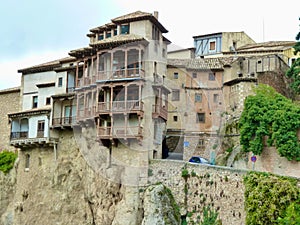 Cuenca, Hanging Houses, medieval town situated in the middle of 2 ravines, UNESCO world heritage site. Spain.