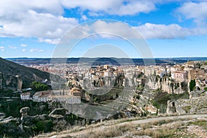 Cuenca, Spain. February, 08 of 2017. Beautiful city with its houses hanging