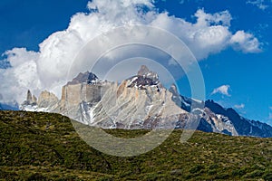 Cuernos del Paine, Torres del Paine National Park, Patagonia, Chile photo