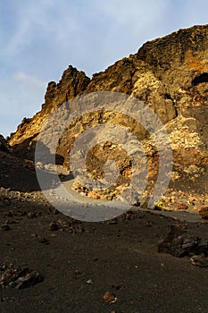 The Cuervo volcano. Lanzarote, Canary Islands, Spain photo