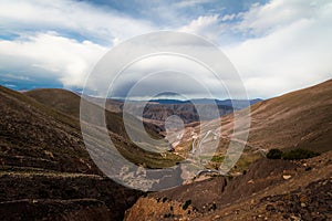 Cuesta de Lipan downhill highway to Purmamarca - Jujuy, Argentina