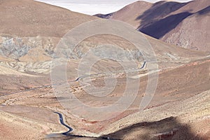 The Cuesta del Lipan, a zigzag and steep section of National Route 52, Province of Jujuy, Argentina
