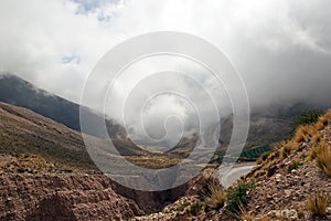 The Cuesta del Lipan, a zigzag and steep section of National Route 52, Province of Jujuy, Argentina