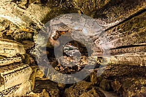 Cueva de los Verdes, an amazing lava tube and tourist attraction on Lanzarote island