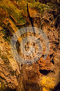 Cueva de los Verdes, Green Cave in Lanzarote. Canary Islands.