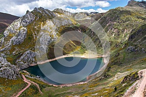 Cueva glacial lake in the Somiedo national park, Spain, Asturias