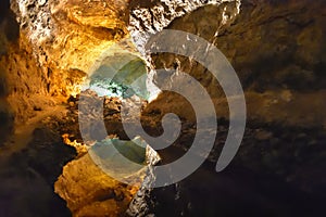 The Cuevas de Los Verdes or Green Caves Lanzarote