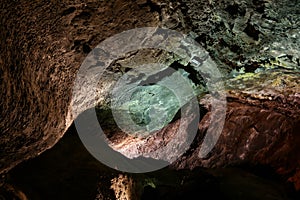 Cuevas de los verdes, lanzarote, canarias island photo