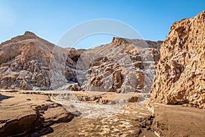 Cuevas de Sal Salt Caves Canyon at the Moon Valley - Atacama Desert, Chile photo