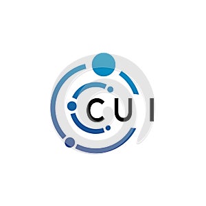 CUI letter logo design on white background. CUI creative initials letter logo concept. CUI letter design photo