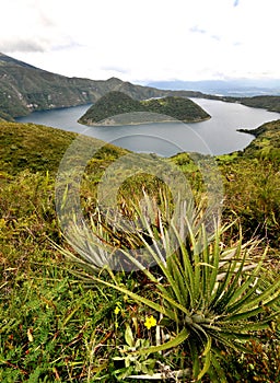Cuicocha crater lake in Imbabura province, Ecuador. South America photo