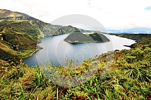 Cuicocha crater lake in Imbabura province, Ecuador. South America photo