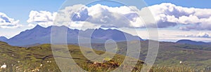 The Cuilin mountain range on the Isle of Skye, Scotland, UK