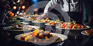 Cuisine Culinary Buffet Dinner Catering Dining Food Celebration Party, Catering food Concept