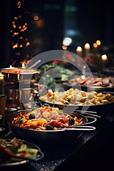 Cuisine Culinary Buffet Dinner Catering Dining Food Celebration Party, Catering food Concept