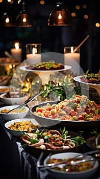 Cuisine Culinary Buffet Dinner Catering Dining Food Celebration Party, Catering food Concept